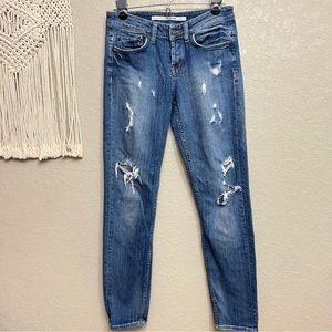 Harper sz 26 L30 slim Jeans low rise distressed holes jeans topshop